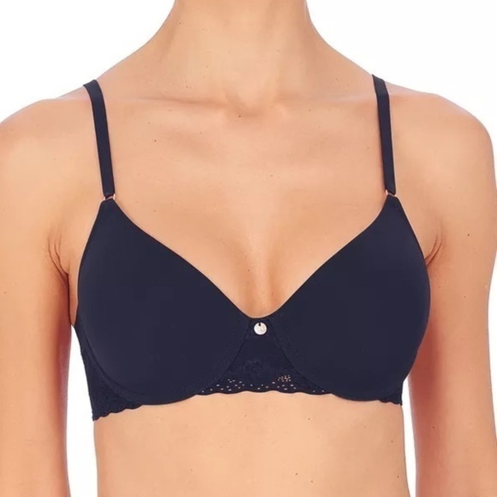 NWT Natori Bliss Perfection Contour Underwire Bra Midnight Navy
